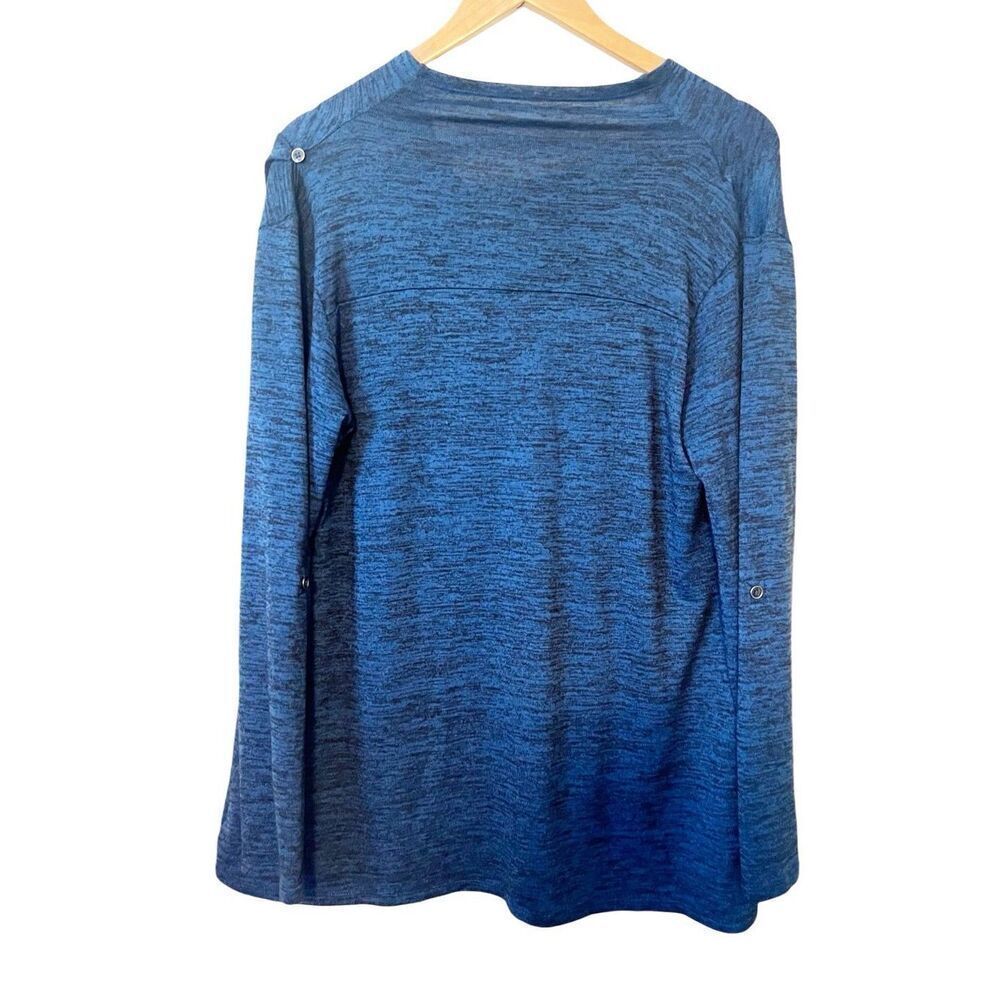 Betabrand Blue Draped Front Long Sleeve Sweater Size Small‎ - Picture 2 of 3